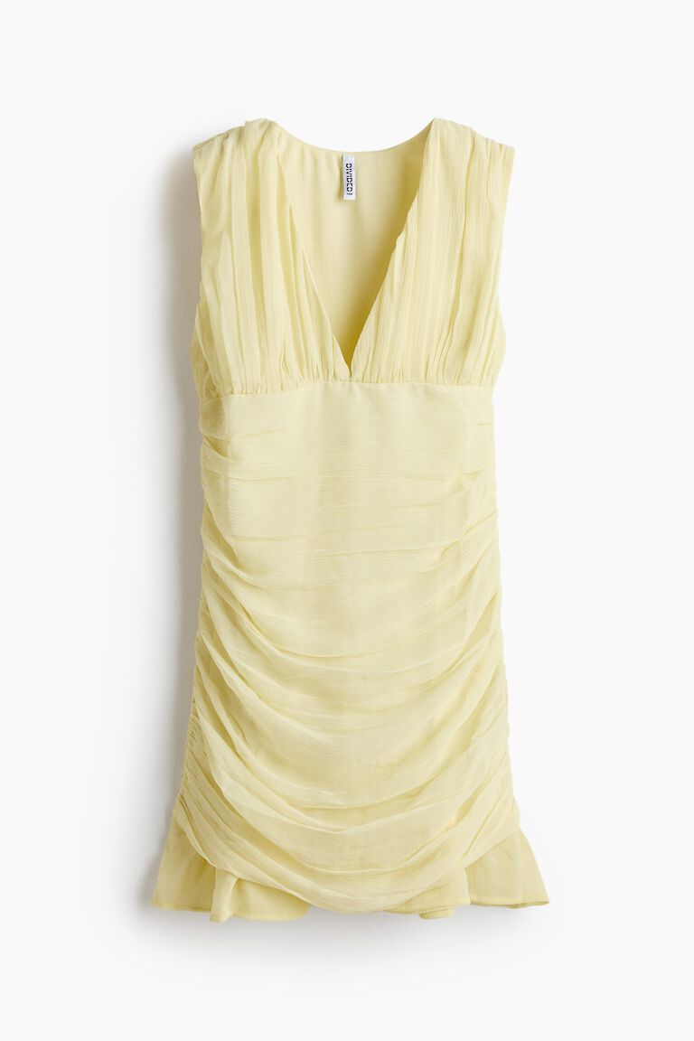 Draped chiffon dress