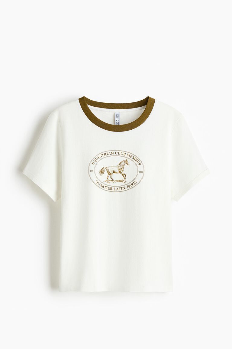 Printed cotton T-shirt