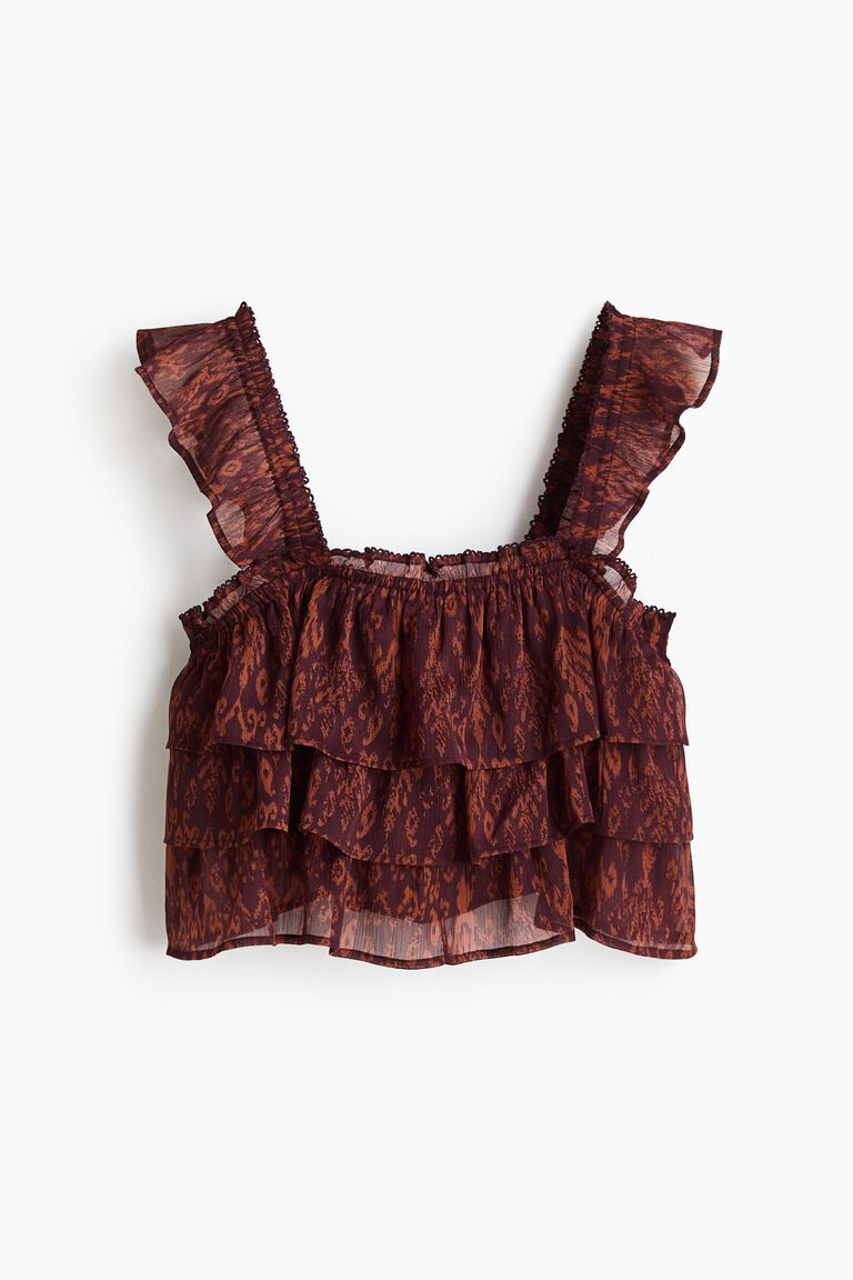 Tiered crinkled top