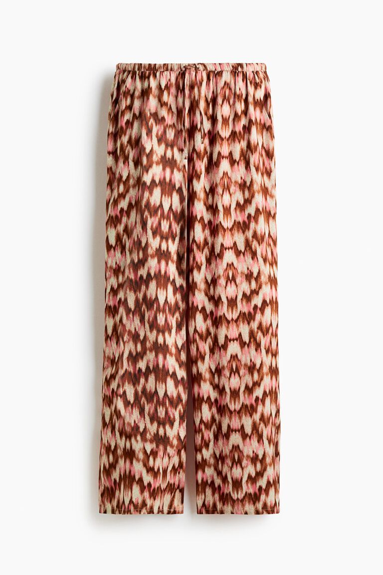 Straight drawstring trousers