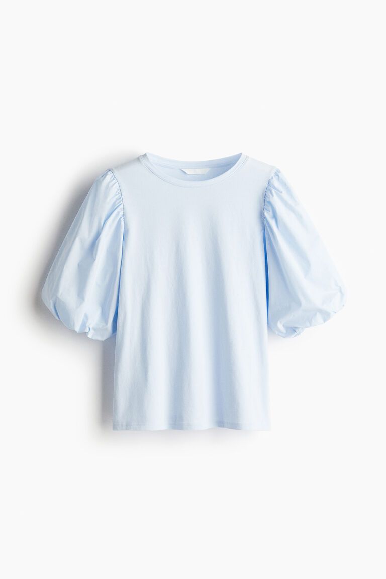 Balloon-sleeved top