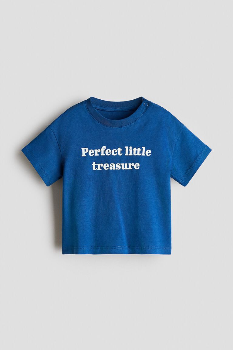 Text-print cotton T-shirt