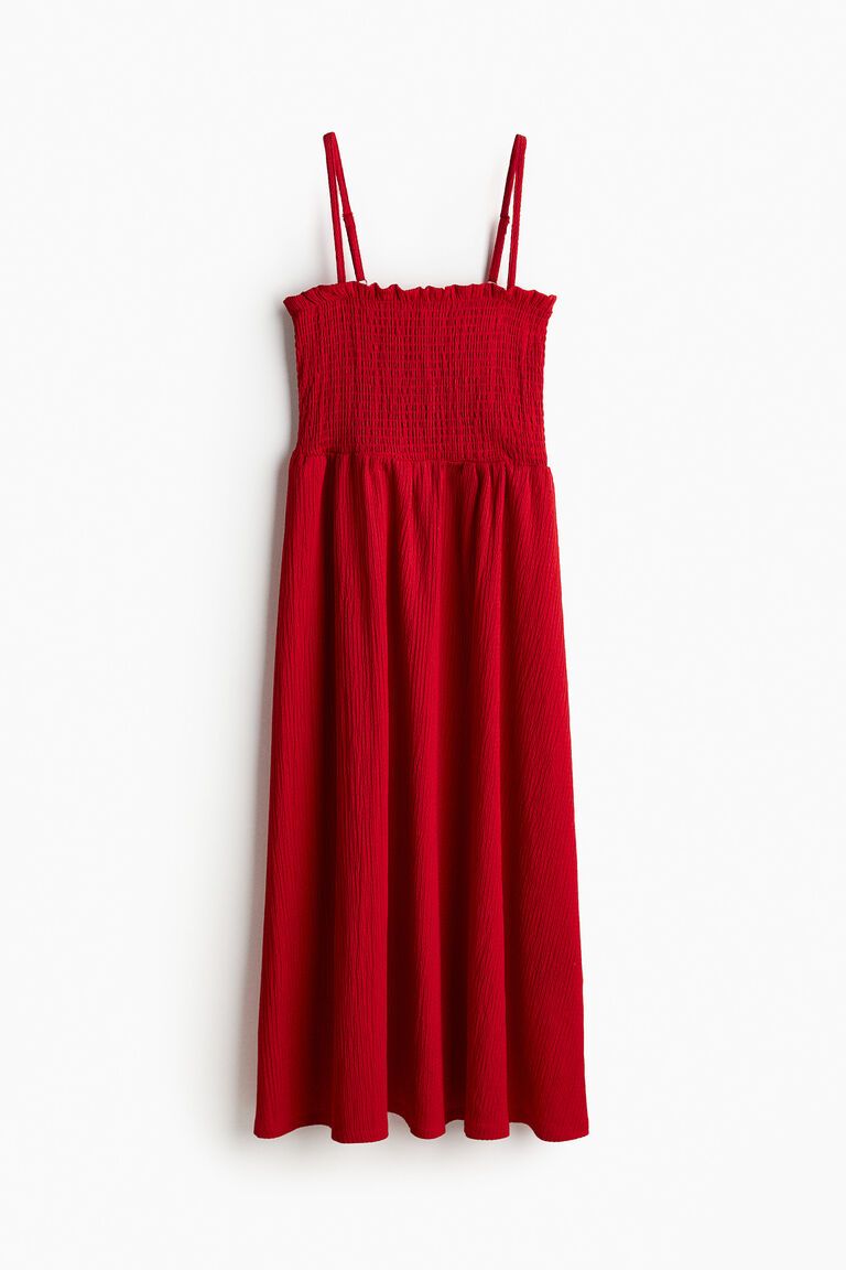Smocked-bodice dress