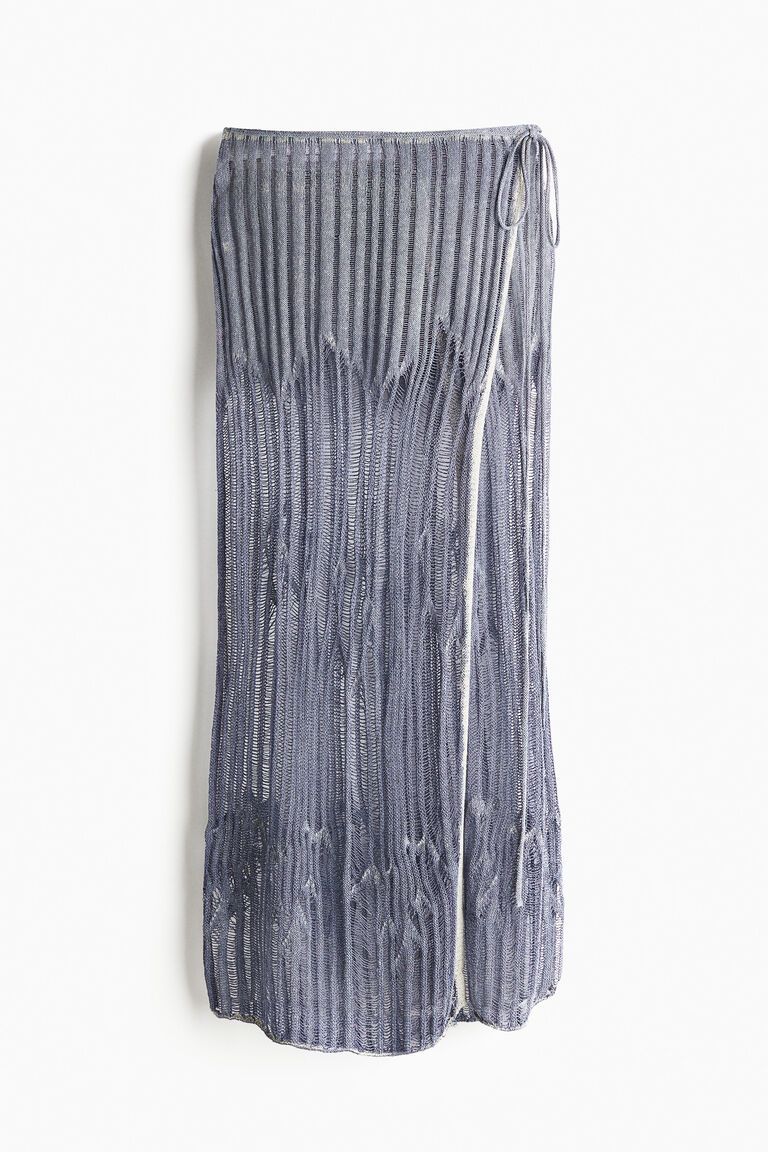 Knitted wrap skirt