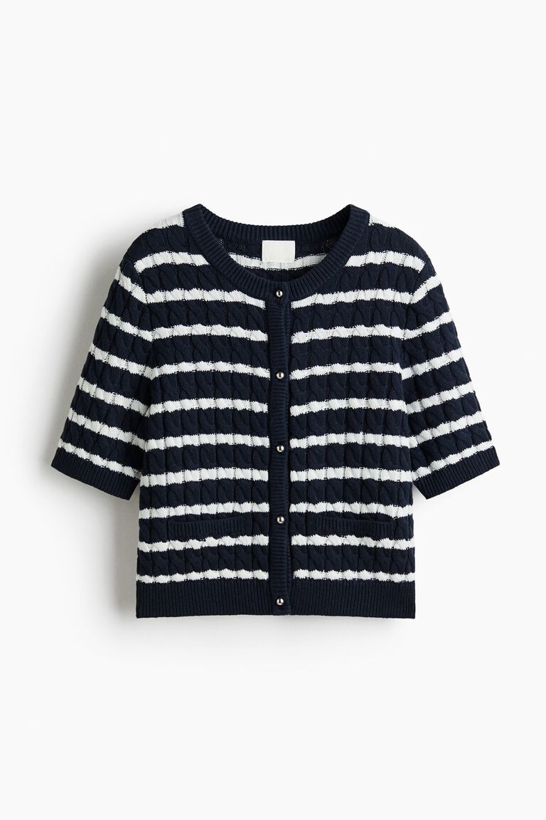 Textured-knit cardigan