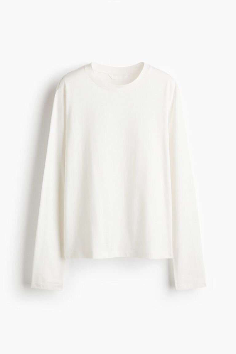 Long-sleeved cotton top