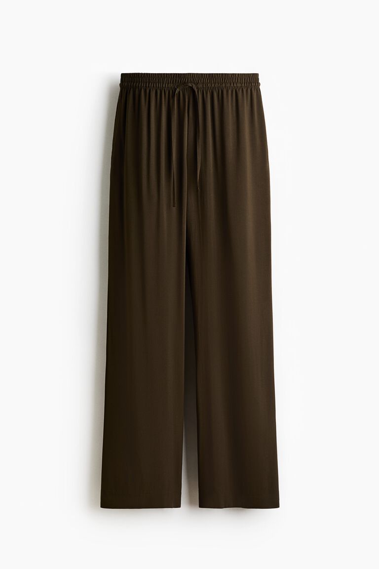 Viscose drawstring trousers