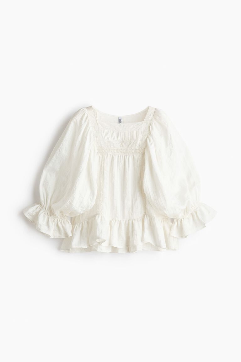 Puff-sleeved blouse