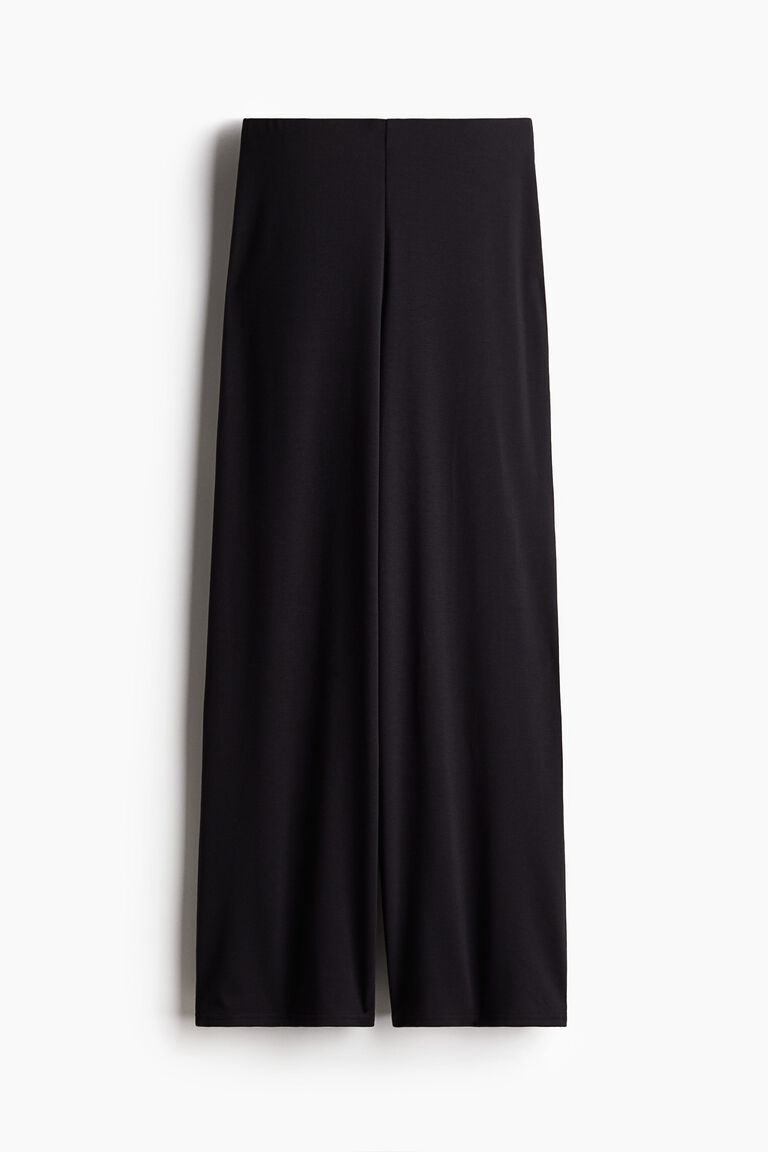 Wide jersey trousers