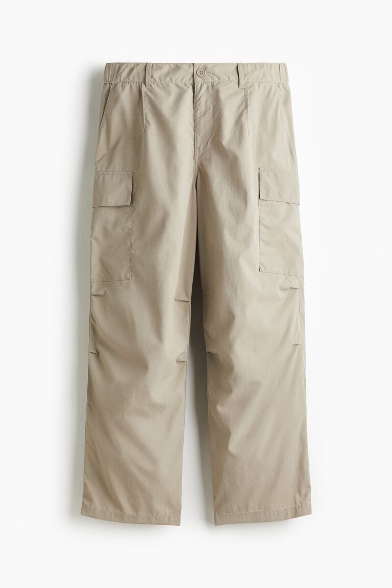 Loose Fit Nylon cargo trousers