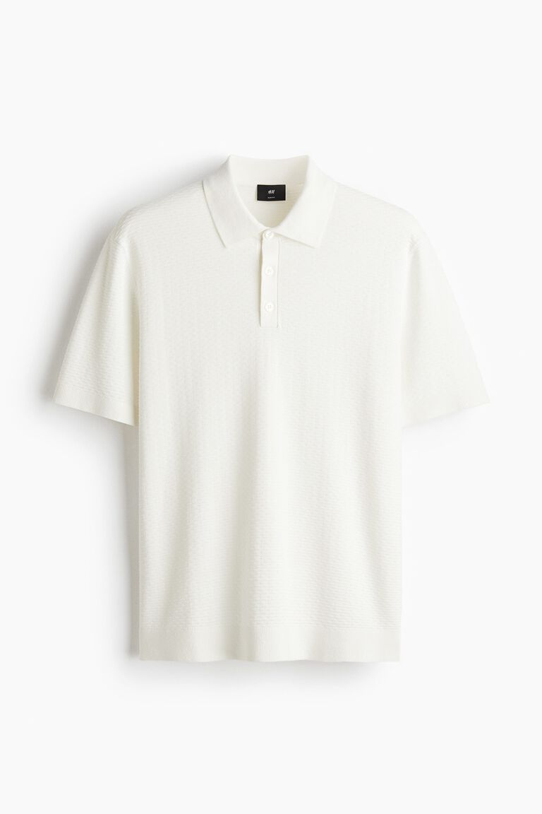 Slim Fit Textured polo shirt