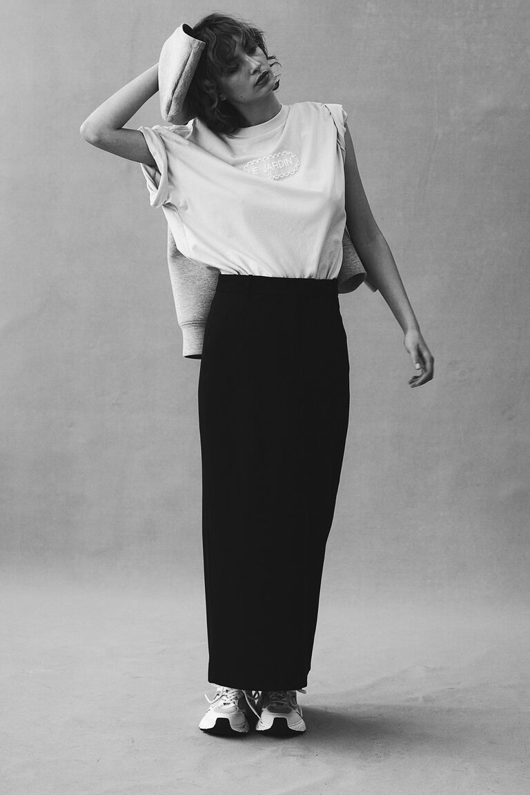 Oversized motif-detail T-shirt