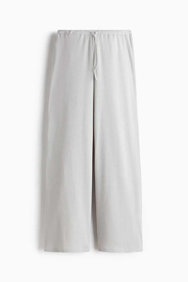 Waffled jersey trousers
