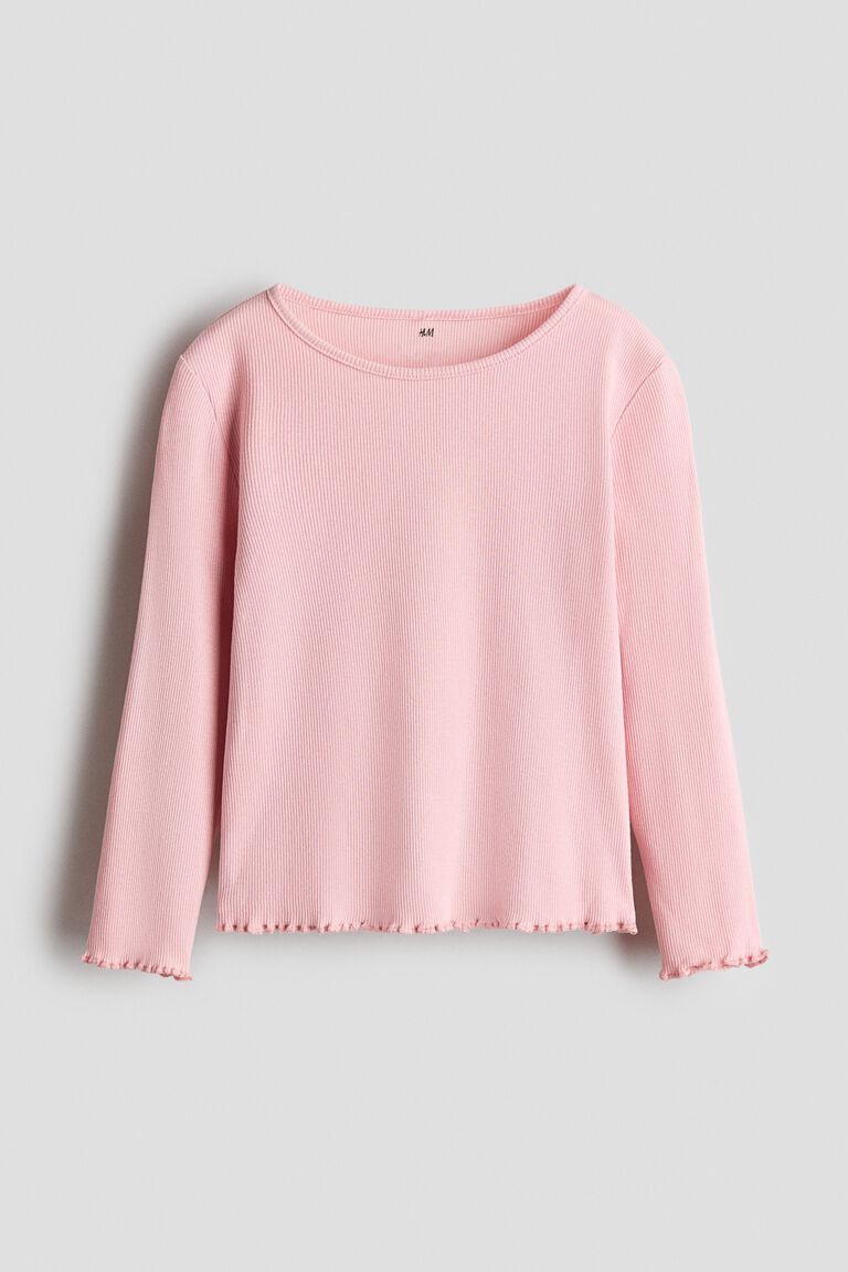 Long-sleeved jersey top