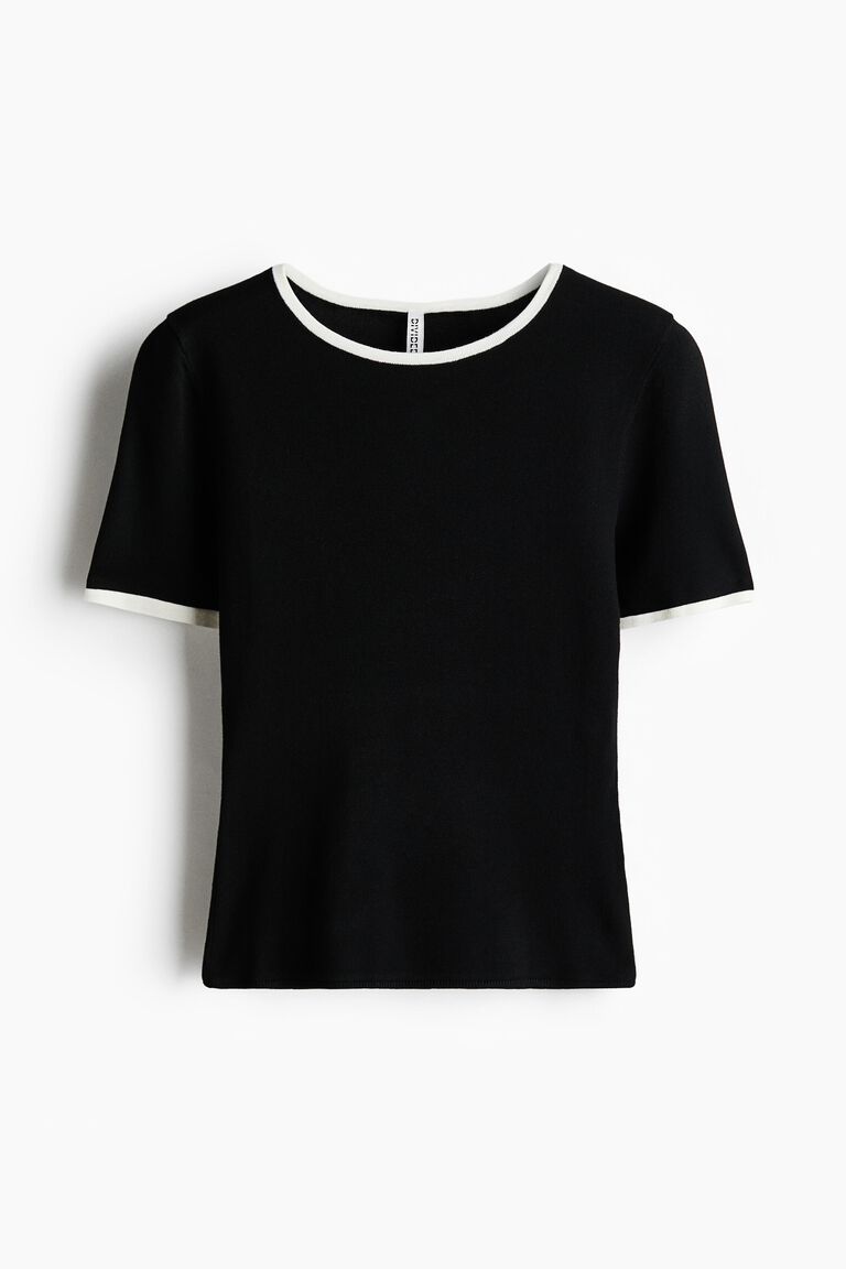 Fine-knit T-shirt