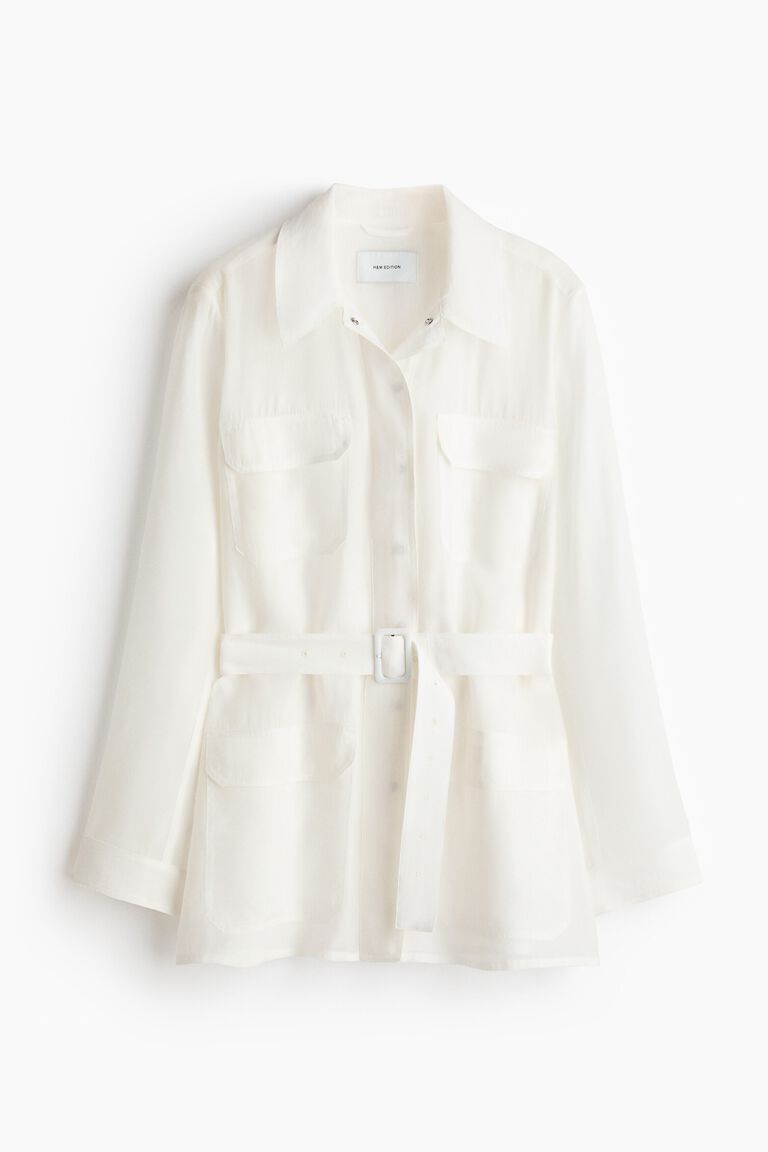 Belted cargo jacket