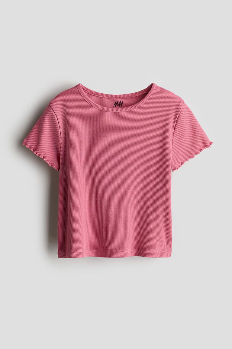 Ribbed jersey top