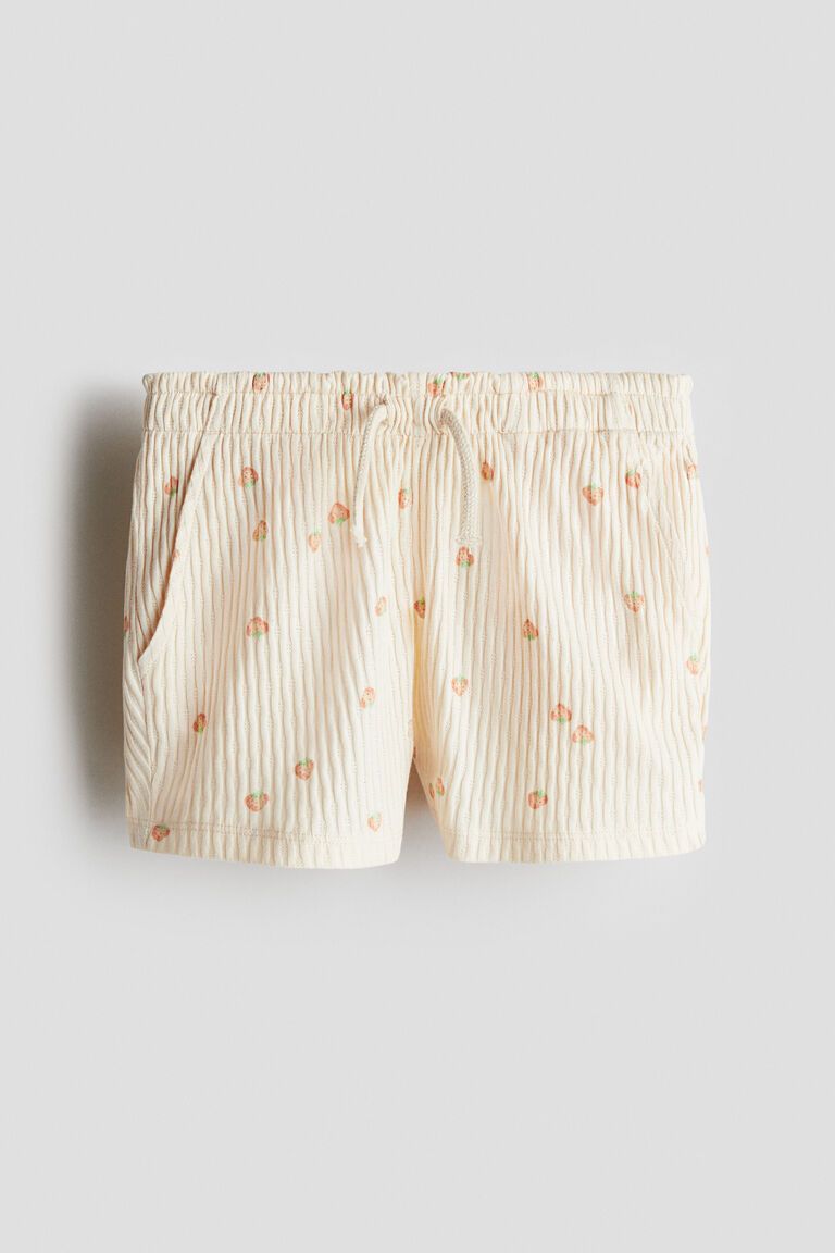 Pointelle jersey shorts