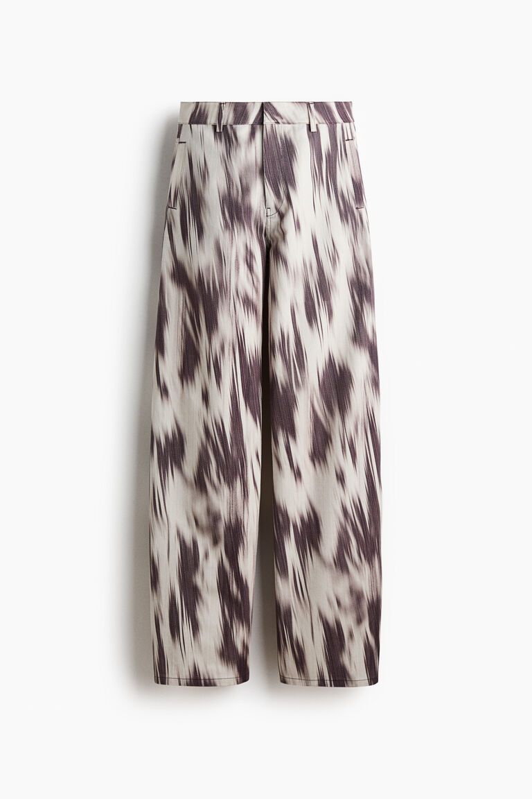 Printed cotton trousers