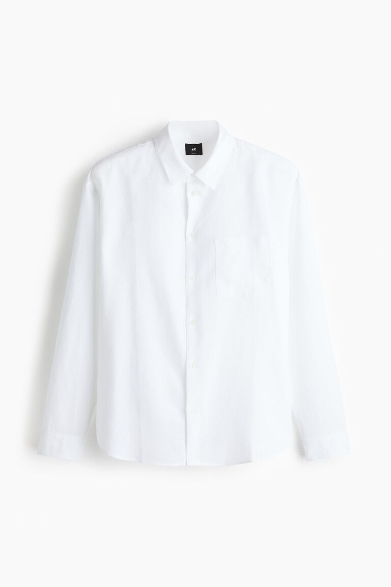 Relaxed Fit Linen-blend shirt