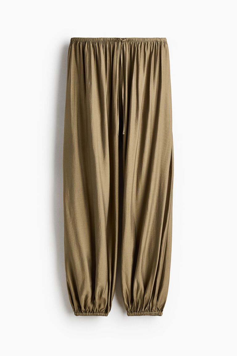 Balloon drawstring trousers