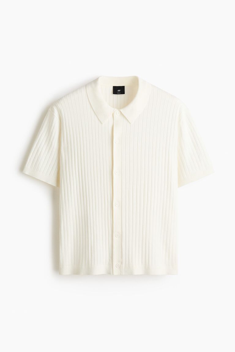 Regular Fit Rib-knit shirt