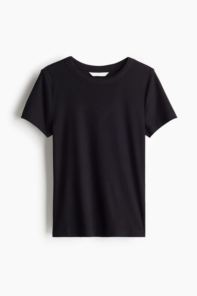 Ribbed modal-blend T-shirt