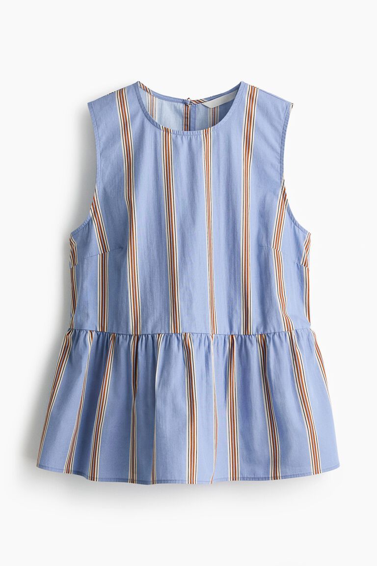 Sleeveless peplum blouse