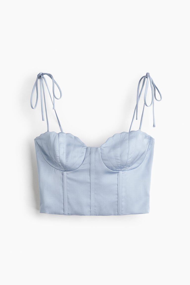 Satin bustier top
