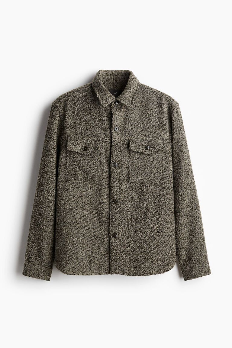 Regular Fit Wool-blend overshirt