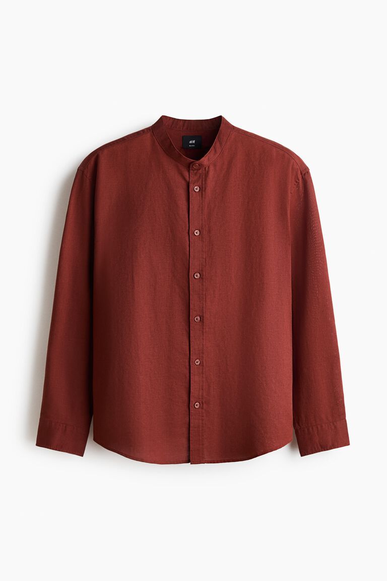 Relaxed Fit Linen-blend shirt