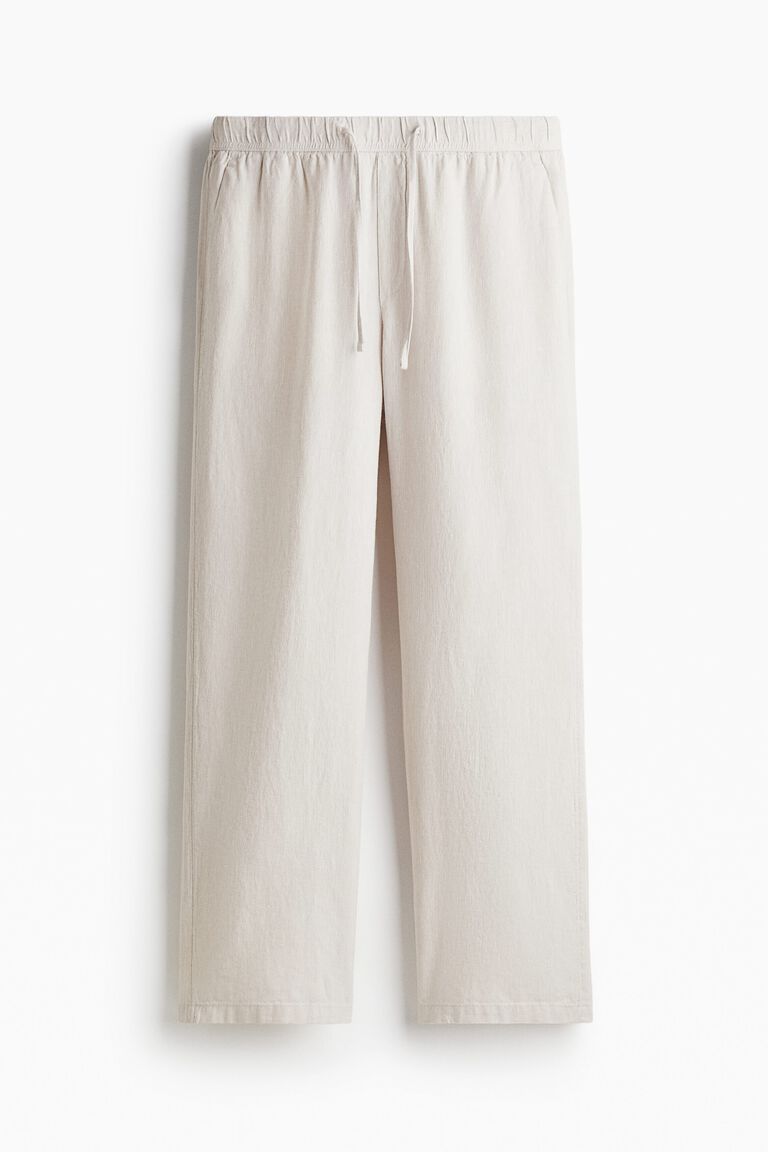 Relaxed Fit Linen-blend trousers