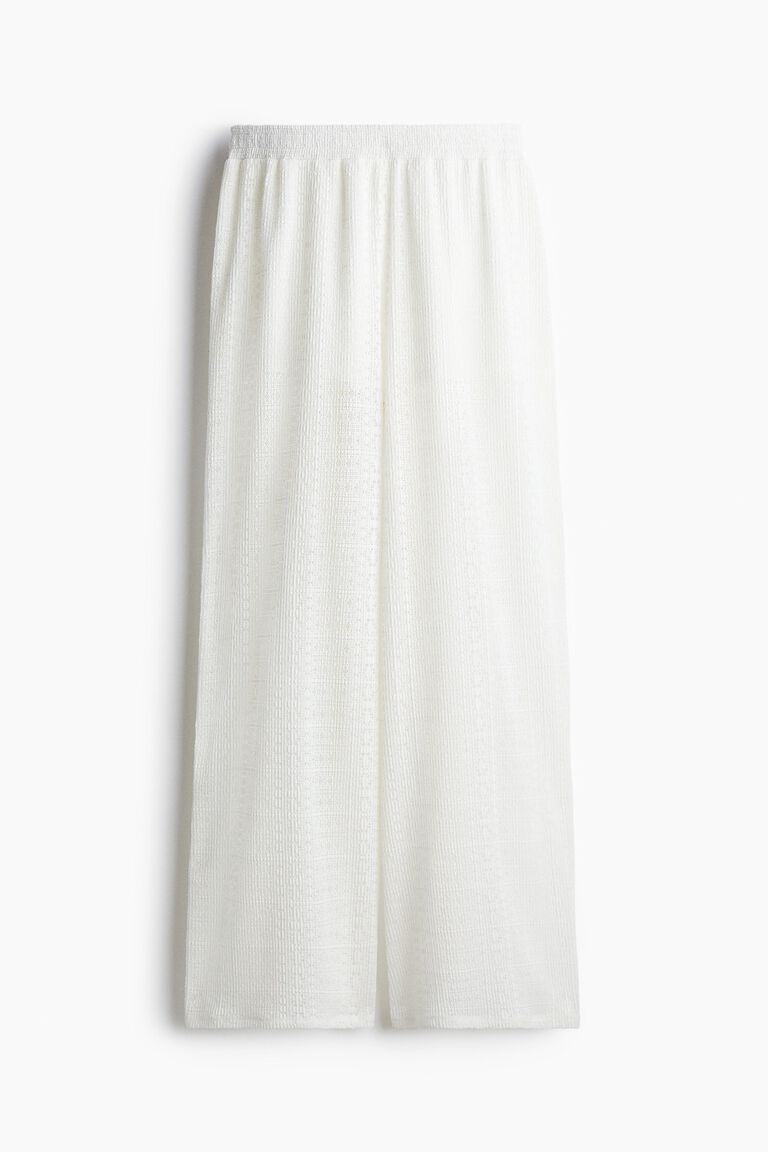Lace-look pull-on trousers