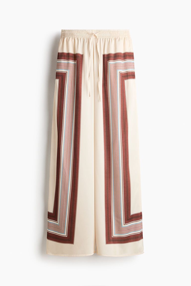 Satin drawstring trousers