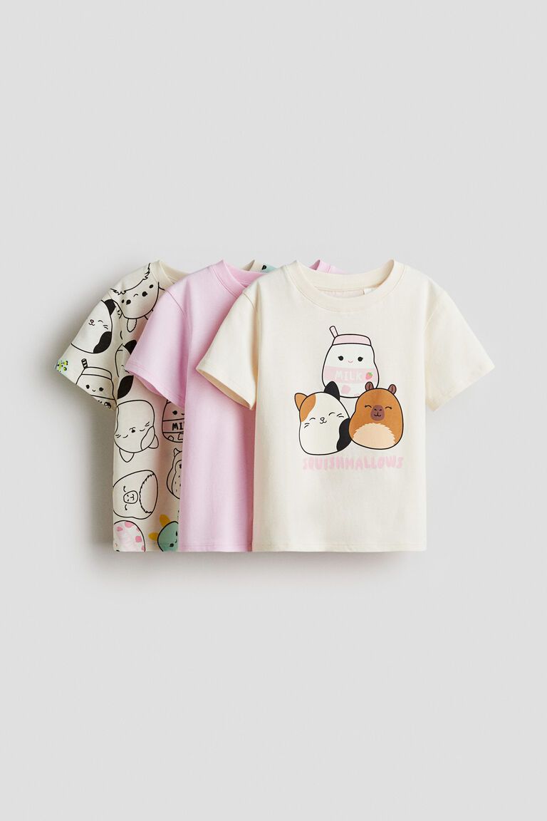 3-pack printed jersey tops