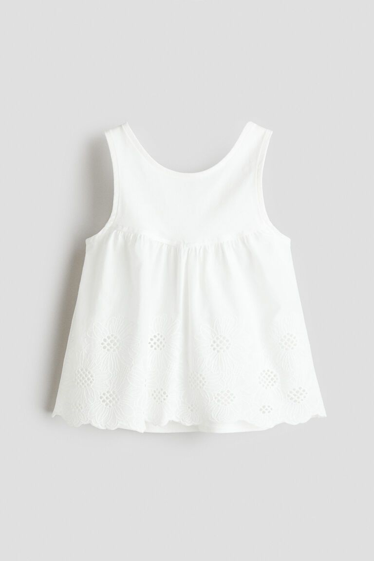 Broderie anglaise cotton top