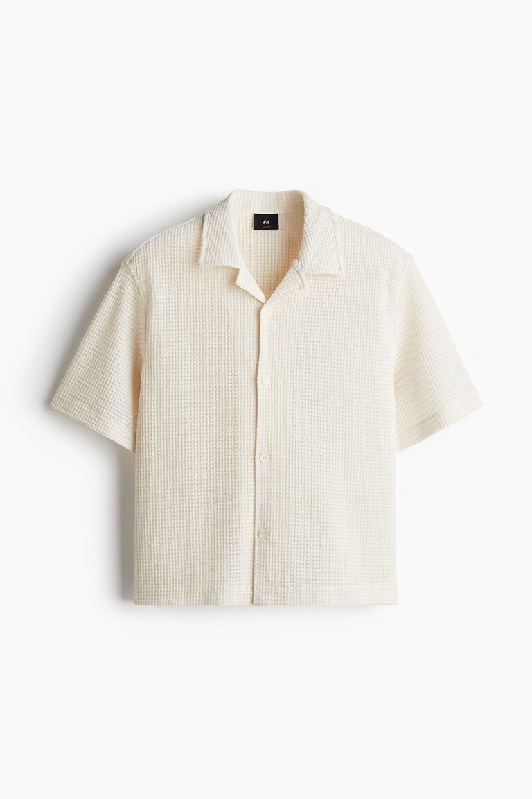 Loose Fit Waffled resort shirt