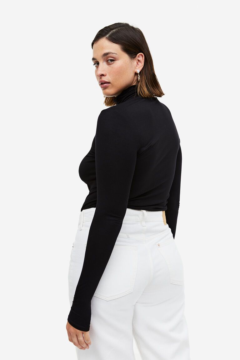 Polo-neck top