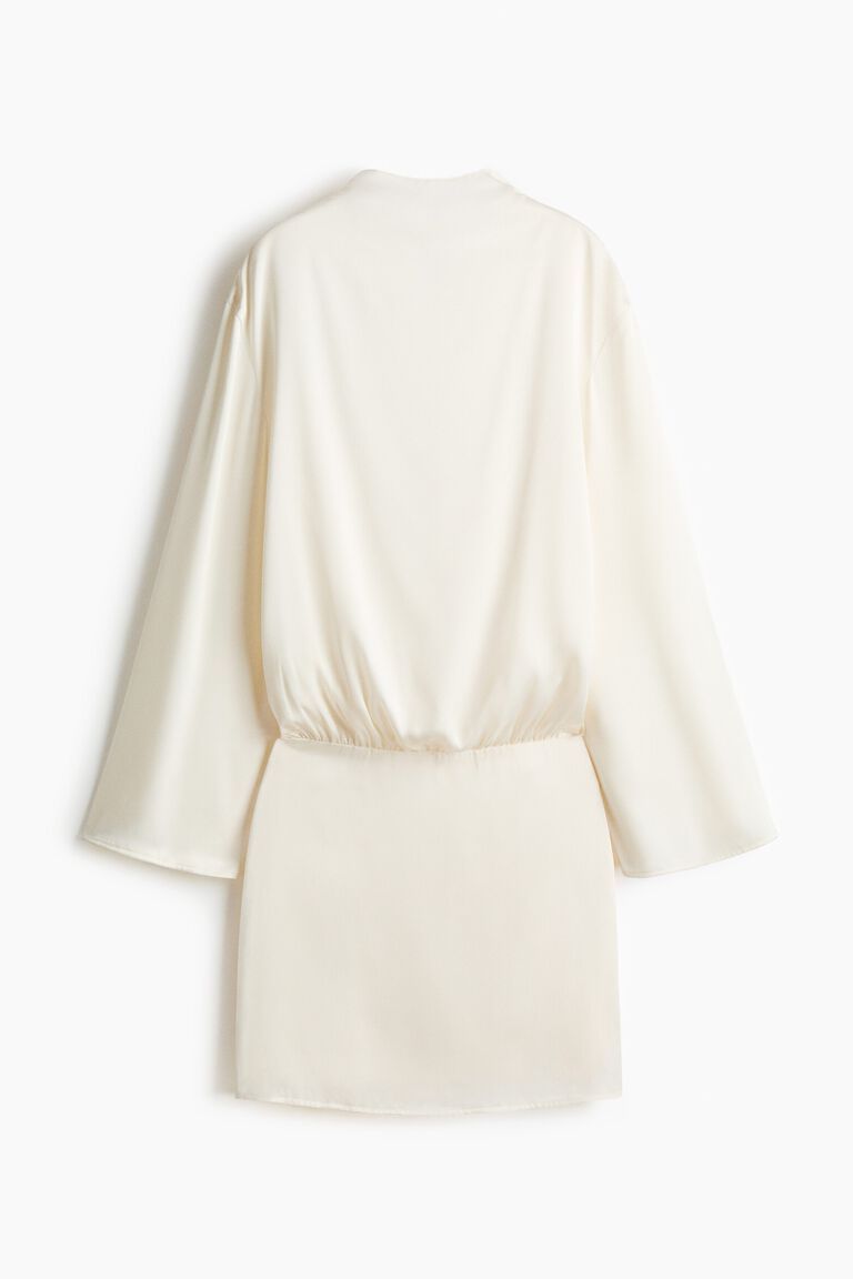 Draped satin dress