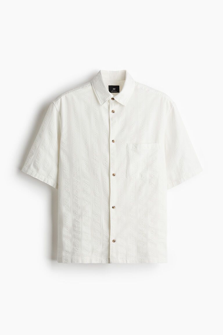 Regular Fit Textured short-sleeved shirt