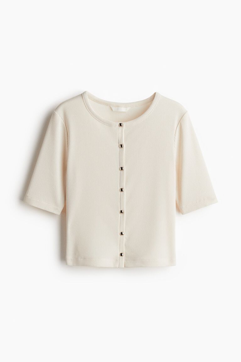 Ribbed jersey cardigan