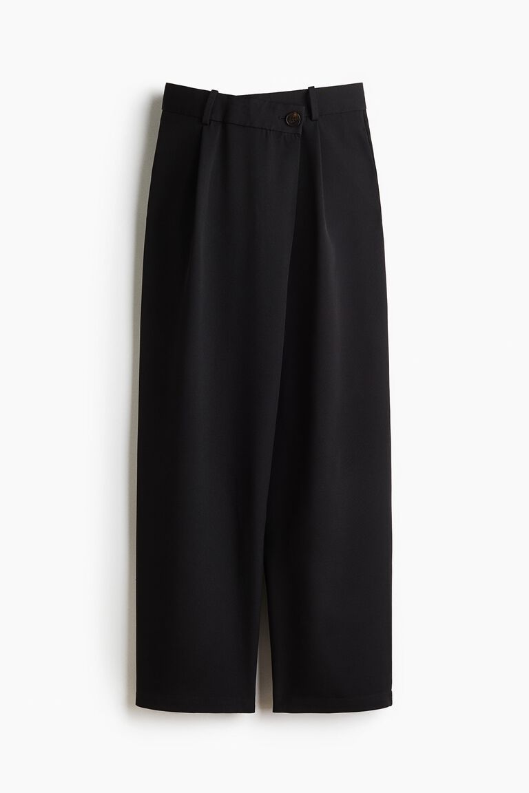 Wrapover tailored trousers