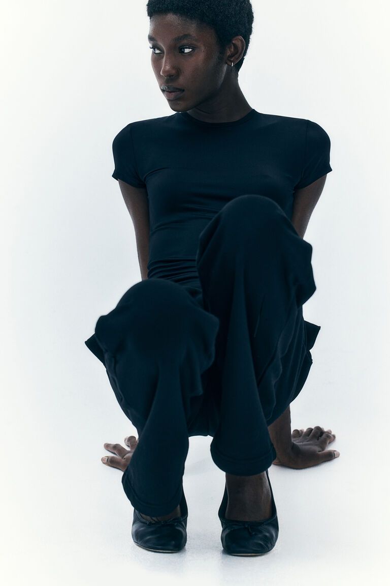Fitted microfibre T-shirt