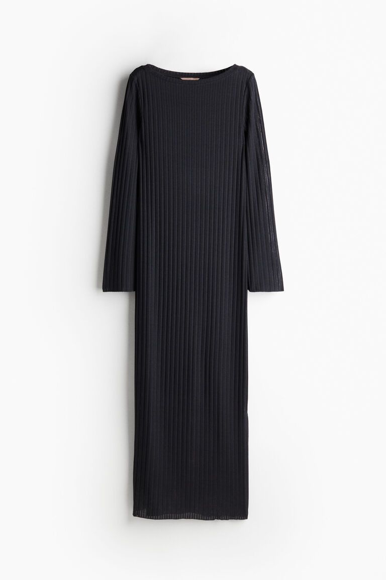Rib-knit dress