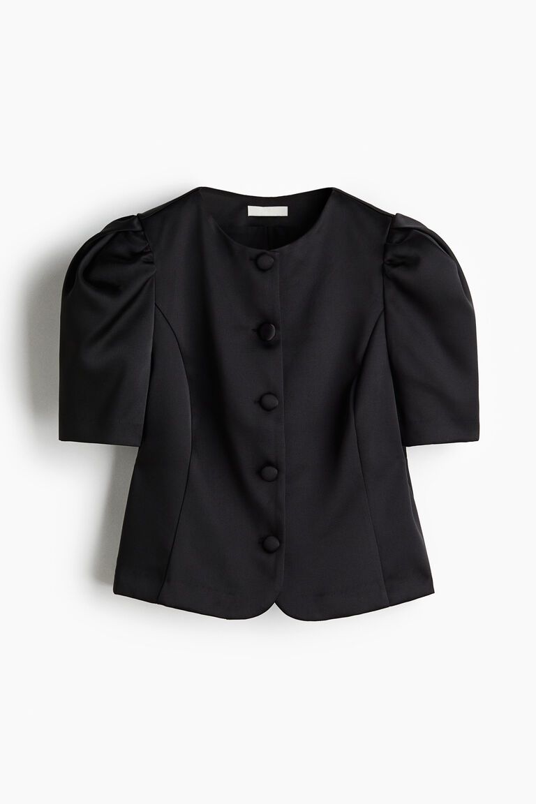 Puff-sleeved blouse