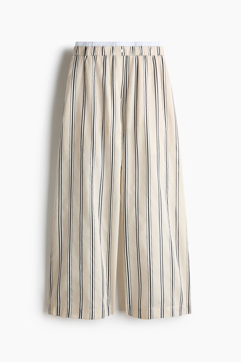 Double-waistband pull-on trousers
