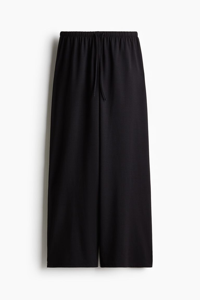 Straight drawstring trousers