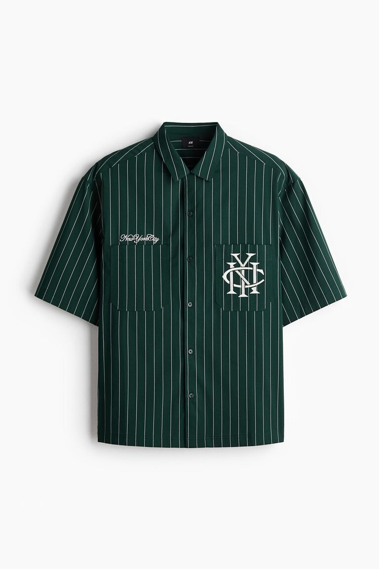 Regular Fit Embroidered-motif shirt