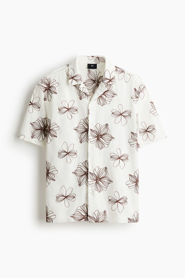 Regular Fit Embroidered resort shirt
