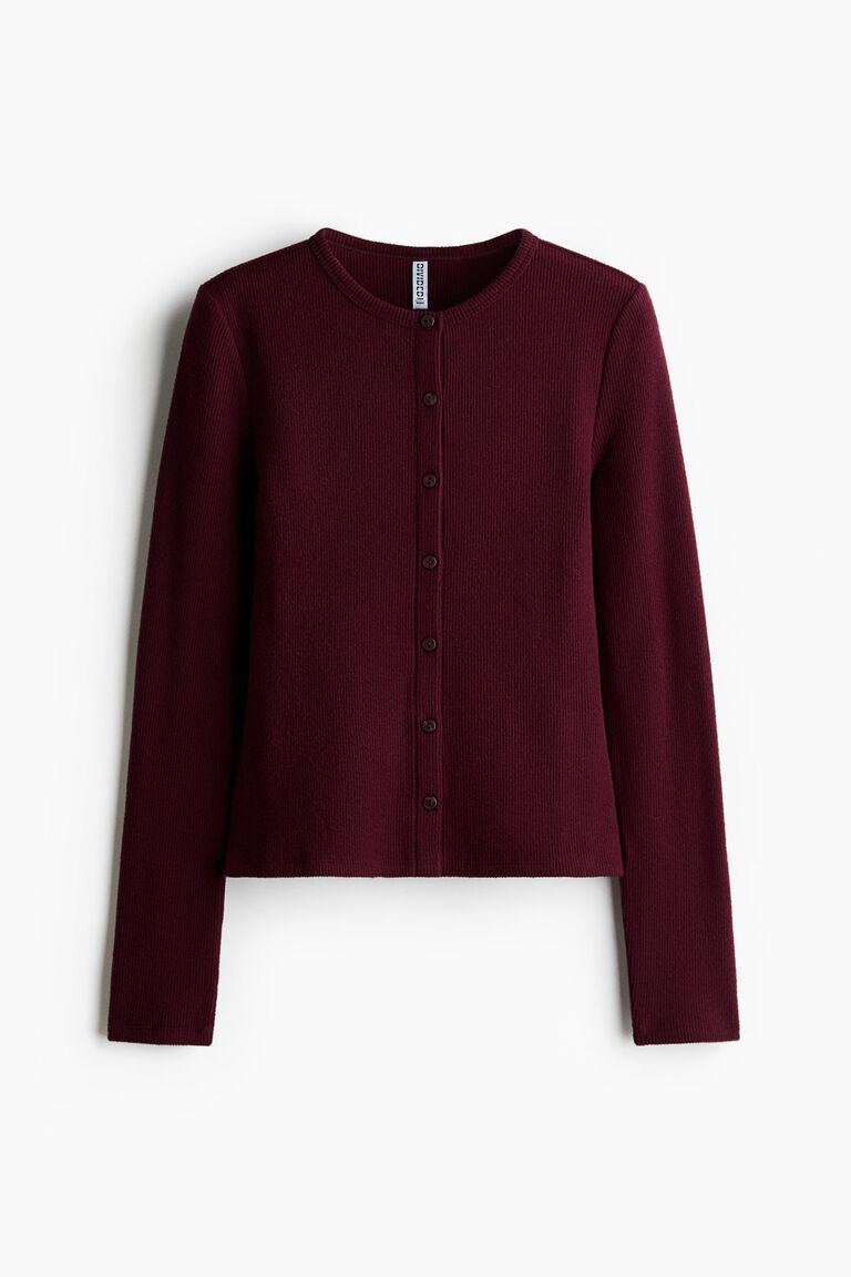 Waffled cardigan